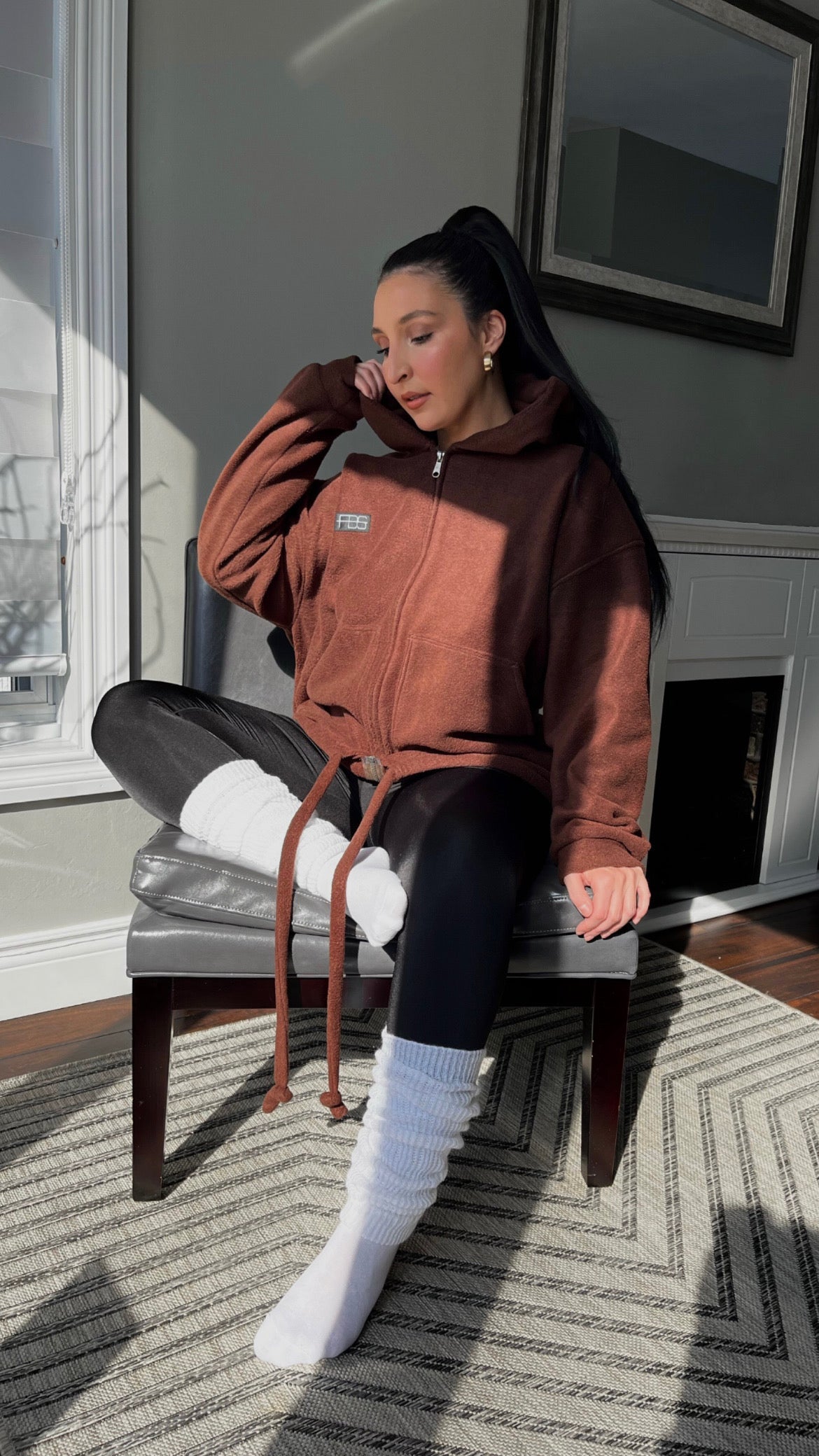 Logo zip hoodie