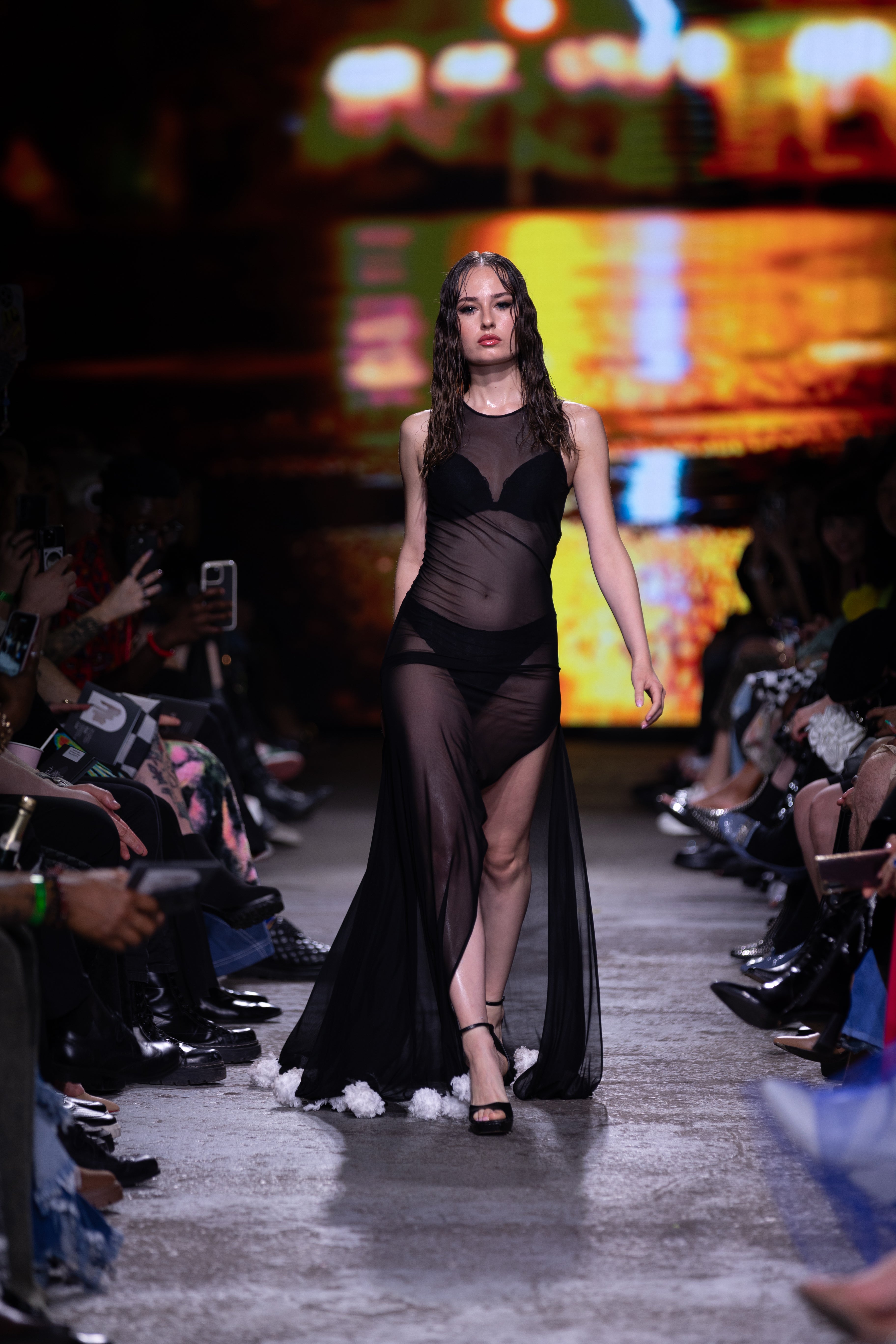 Mesh gown